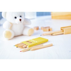 Set de 6 crayons sous étui quadri