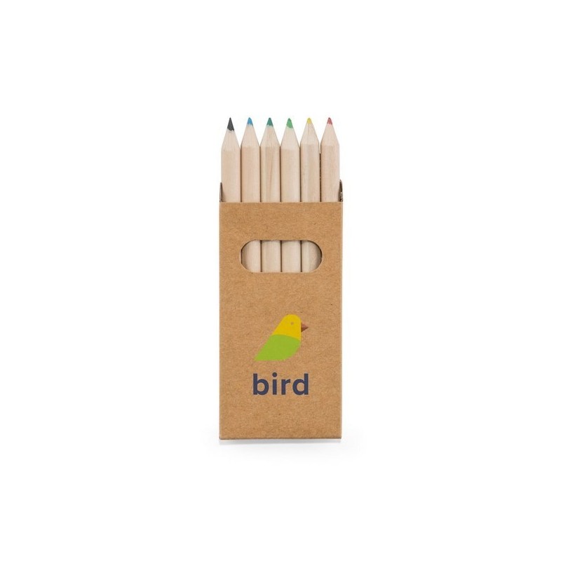 Boîte avec 6 crayons de couleur