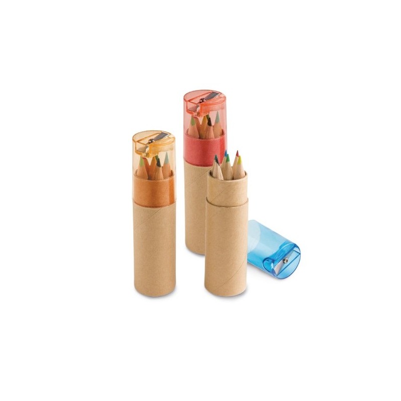 Boîte avec 6 crayons de couleur