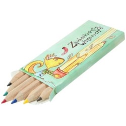 6 petits crayons de couleur durables