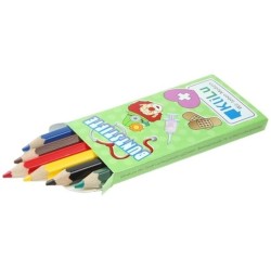 6 petits crayons de couleur durables