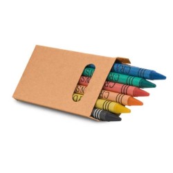 Boîte avec 6 crayons de cire