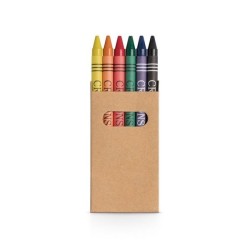 Boîte avec 6 crayons de cire