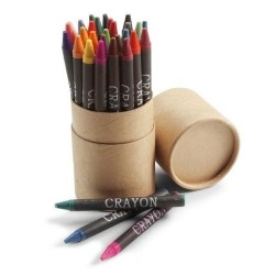 Tube cartonné de 30 crayons gras