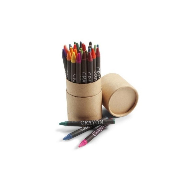 Tube cartonné de 30 crayons gras