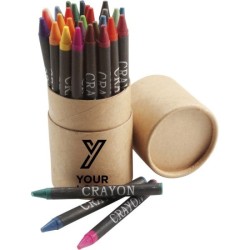 Tube cartonné de 30 crayons gras