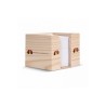 Bloc-notes cube sous coffre bois