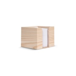 Bloc-notes cube sous coffre bois