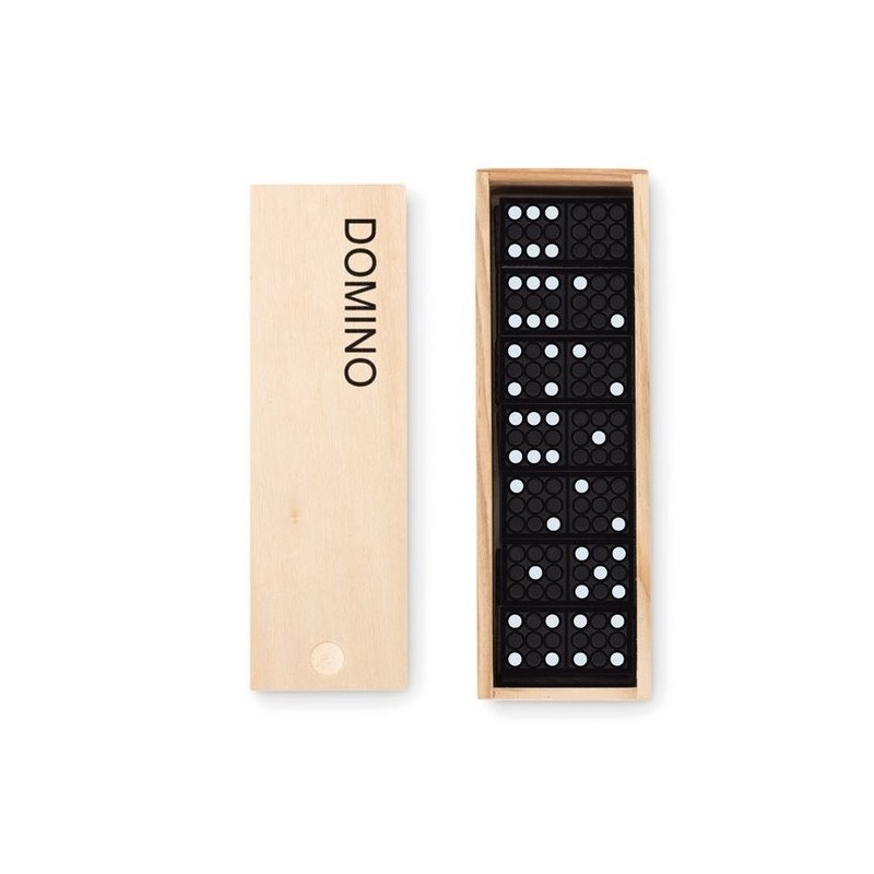 Jeu de domino dans une boite