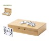 Jeu de domino dans un coffret bambou
