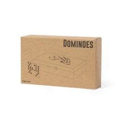 Jeu de domino dans un coffret bambou