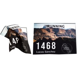 Dossard de course sublimé microfibre 83gr