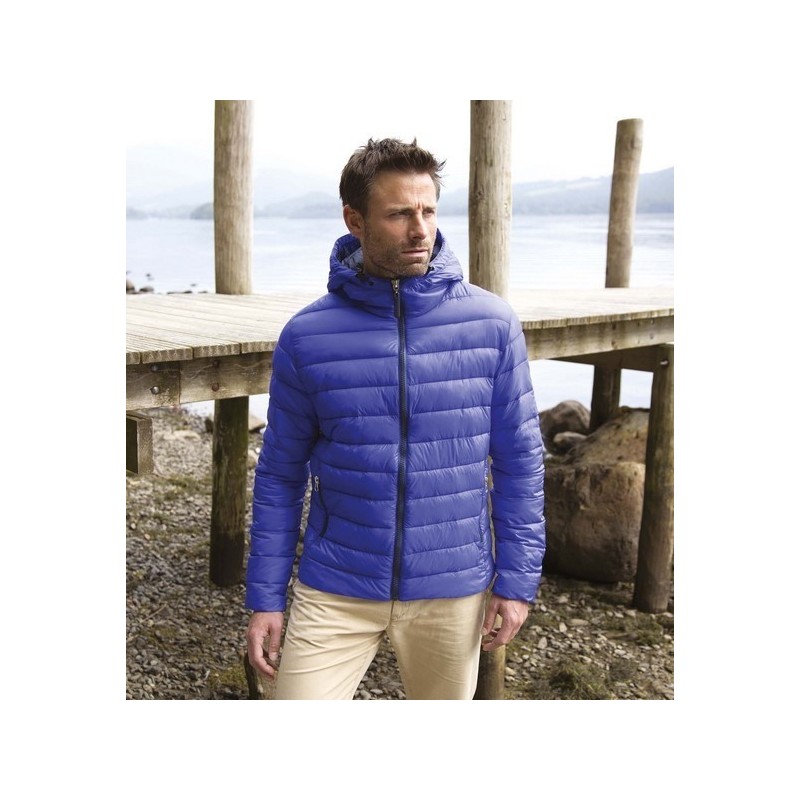 Doudoune bicolore à capuche