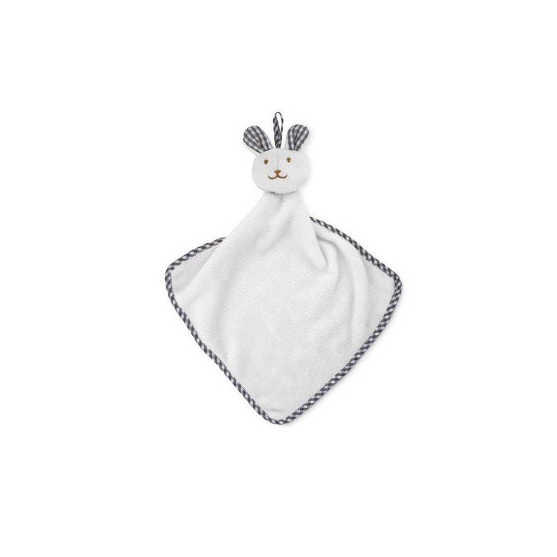 Serviette lapin en peluche