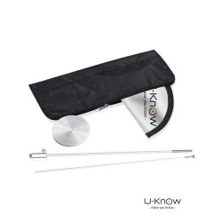 Drapeau de table avec support rond Alu