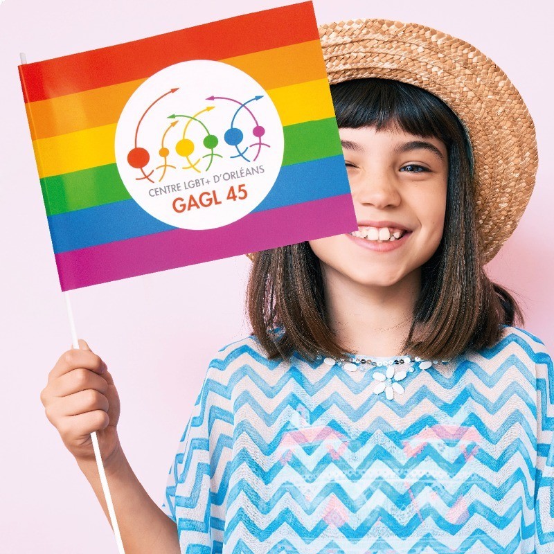 Grand drapeau en papier 21 x 31 cm