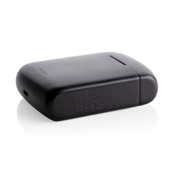 Ecouteurs sans fil avec panneau solaire intégré dans le boîtier en ABS recyclé