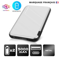 Batterie 5.000 mAh slim métal