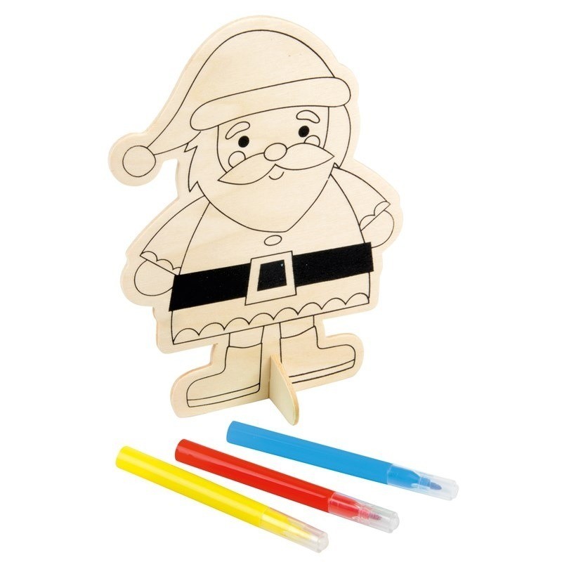 Figurines en bois à colorier