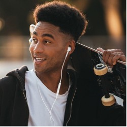 Écouteurs Intra-auriculaire Filaires avec Micro - Blanc