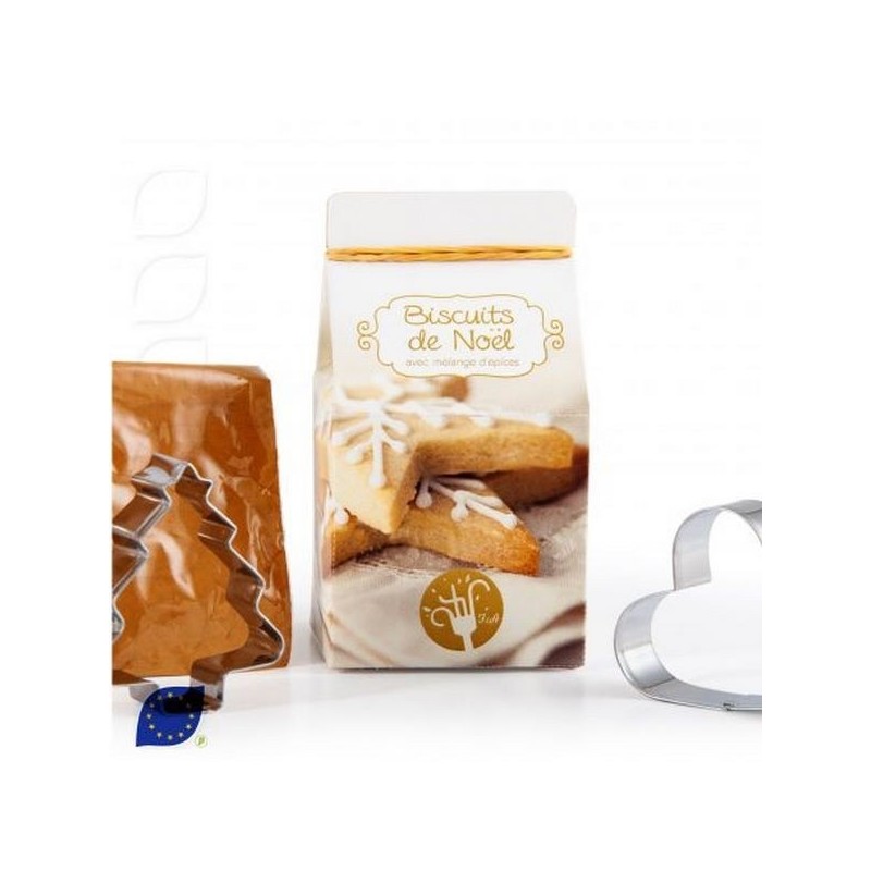 Mini-coffret gastronomie biscuits de noël version quadri