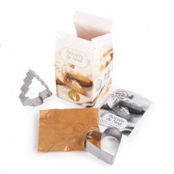 Mini-coffret gastronomie biscuits de noël version quadri