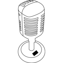 Enceinte bluetooth MICROPHONE style rétro