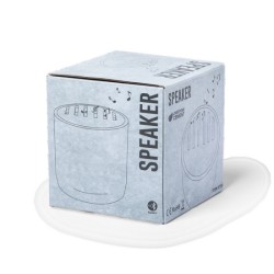 Enceinte 3W ciment et bambou