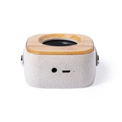 Enceinte 3w façade bambou