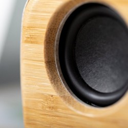 Enceinte 3w façade bambou