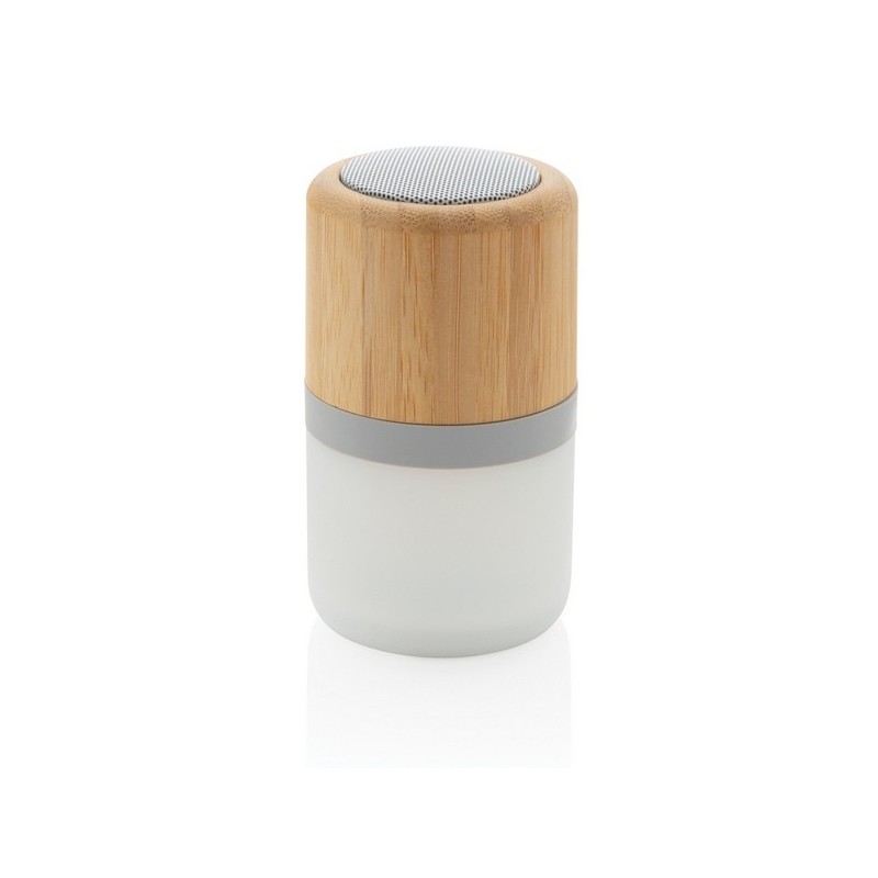 Enceinte 3w bambou avec lumière d'ambiance
