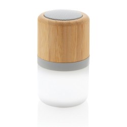 Enceinte 3w bambou avec lumière d'ambiance