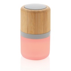 Enceinte 3w bambou avec lumière d'ambiance