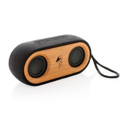 Double enceinte 10w bambou
