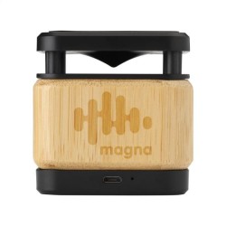 Bamboo Block Speaker avec un chargeur sans fil