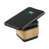Bamboo Block Speaker avec un chargeur sans fil