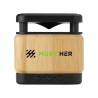 Bamboo Block Speaker avec un chargeur sans fil