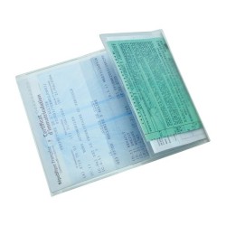 Porte-carte grise 3 volets en PVC