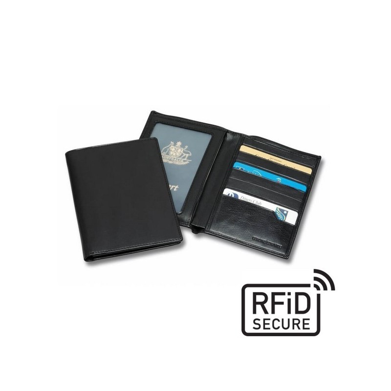 Protège passeport anti-RFiD en cuir Sandringham