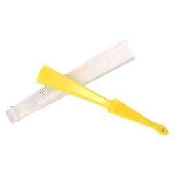 Éventail en plastique et tissu