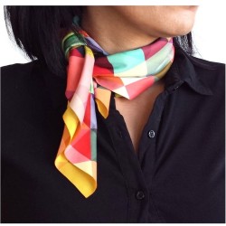 Foulard bandana carré quadri