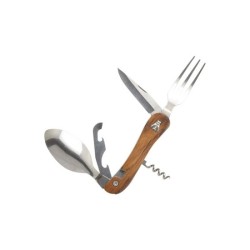 Couverts pliants aimantés 6 fonctions en frêne