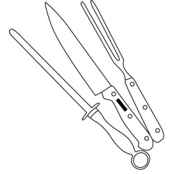 Couverts à trancher en acier "Carve"