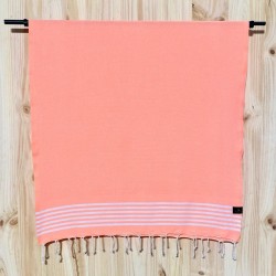 Fouta nid d'abeille rayée 100x200cm