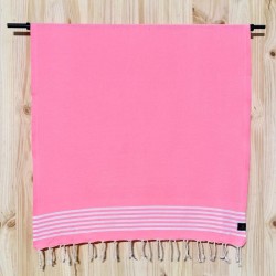 Fouta nid d'abeille rayée 100x200cm