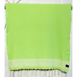 Fouta nid d'abeille rayée 100x200cm