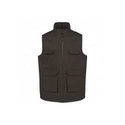 Gilet polycoton multipoches rembourré unisexe