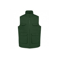 Gilet polycoton multipoches rembourré unisexe