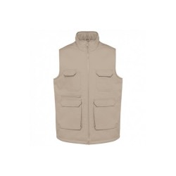 Gilet polycoton multipoches rembourré unisexe