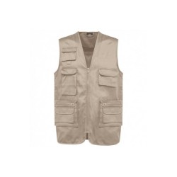 Gilet polycoton multipoches doublé unisexe
